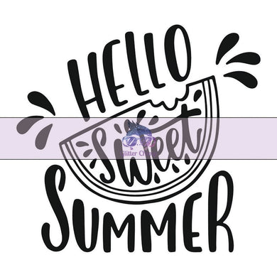 Glitter Chimp Adhesive Vinyl Decal - Hello Sweet Summer BLK - 3