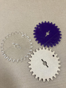 Gear Acrylic Ornament Blank - Glitter Chimp