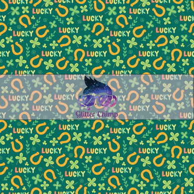 Glitter Chimp Adhesive Vinyl - Lucky Shamrocks