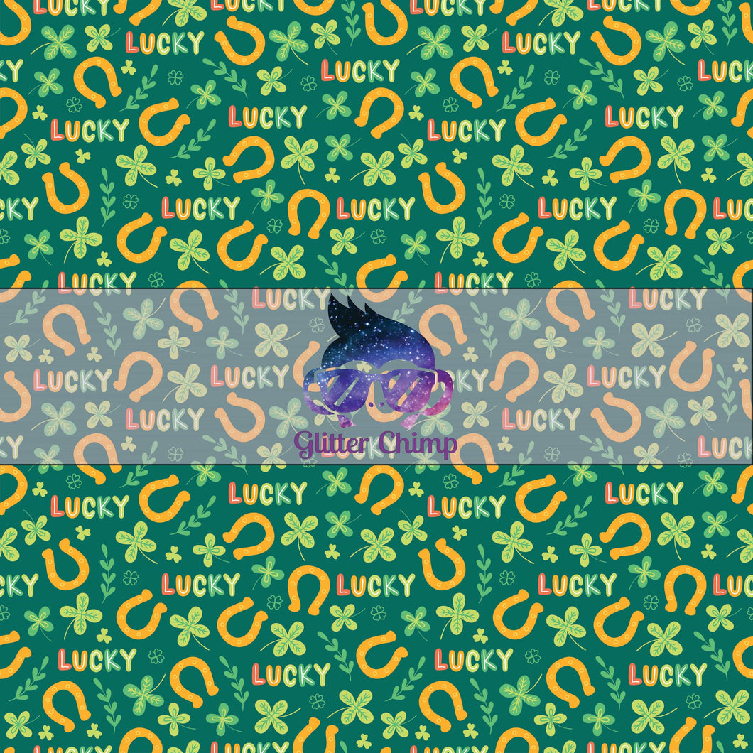 Glitter Chimp Adhesive Vinyl - Lucky Shamrocks