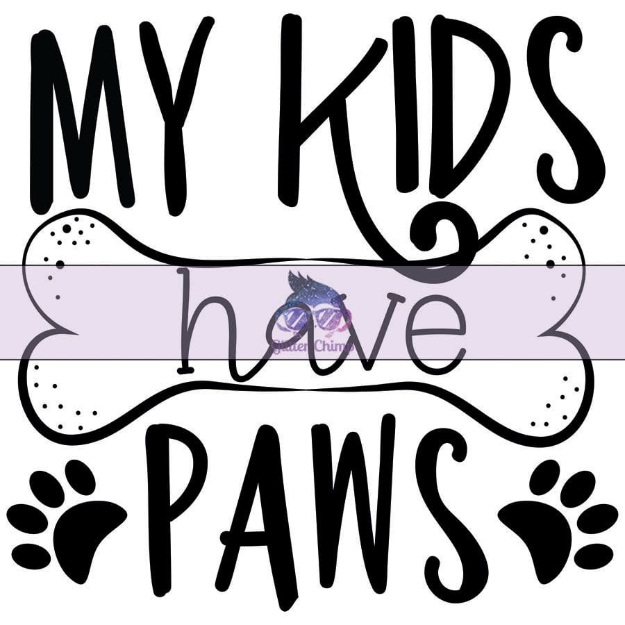 Glitter Chimp Adhesive Vinyl Decal - My Kids Have Paws - 3