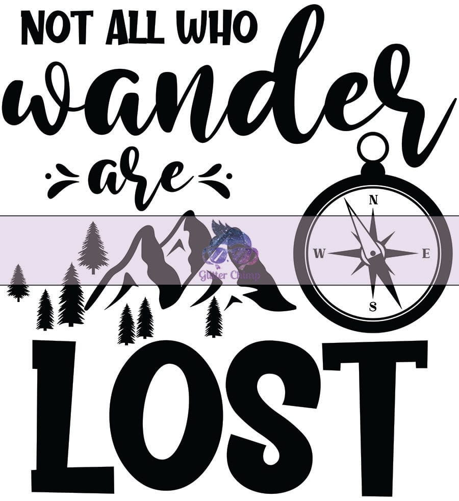 Glitter Chimp Adhesive Vinyl Decal - Not All Who Wander - 3