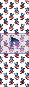 Glitter Chimp Vinyl Pen Wrap - Peace, Love & Patriotism- 4.75"x1.5" - Vinyl