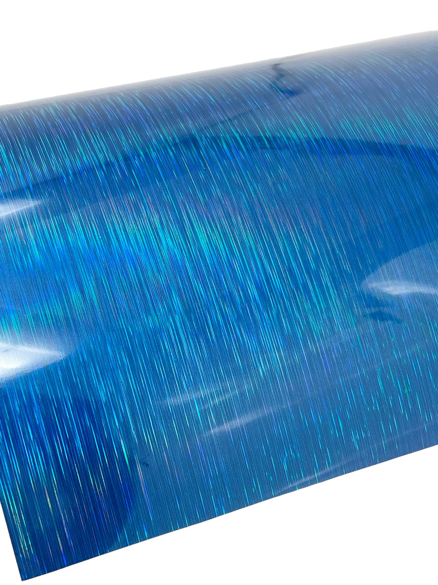 Glitter Chimp Brushed Holographic Vinyl Blue