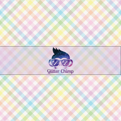 Glitter Chimp Adhesive Vinyl - Plaid Pastels