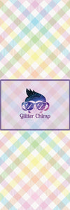 Glitter Chimp Vinyl Pen Wrap - Plaid Pastels - 4.75"x1.5" - Vinyl