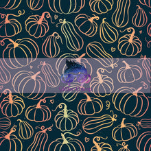 Load image into Gallery viewer, Glitter Chimp Adhesive Vinyl - Pumpkins on Navy Background