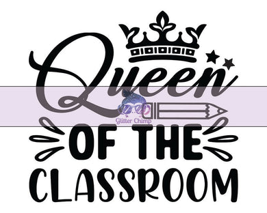 Glitter Chimp Adhesive Vinyl Decal - Queen Of The Classroom - 3