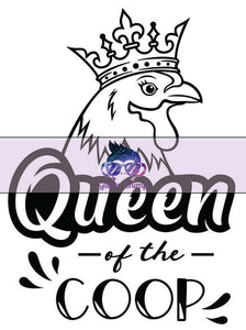 Glitter Chimp Adhesive Vinyl Decal - Queen of the Coop - 3