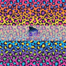 Load image into Gallery viewer, Glitter Chimp Adhesive Vinyl - Rainbow Leopard Pattern