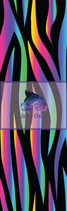Glitter Chimp Vinyl Pen Wrap - Rainbow Zebra - 4.75"x1.5" - White Vinyl