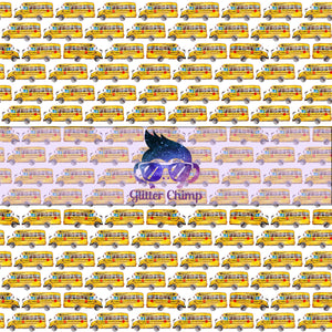 Glitter Chimp Adhesive Vinyl - School Bus Pattern