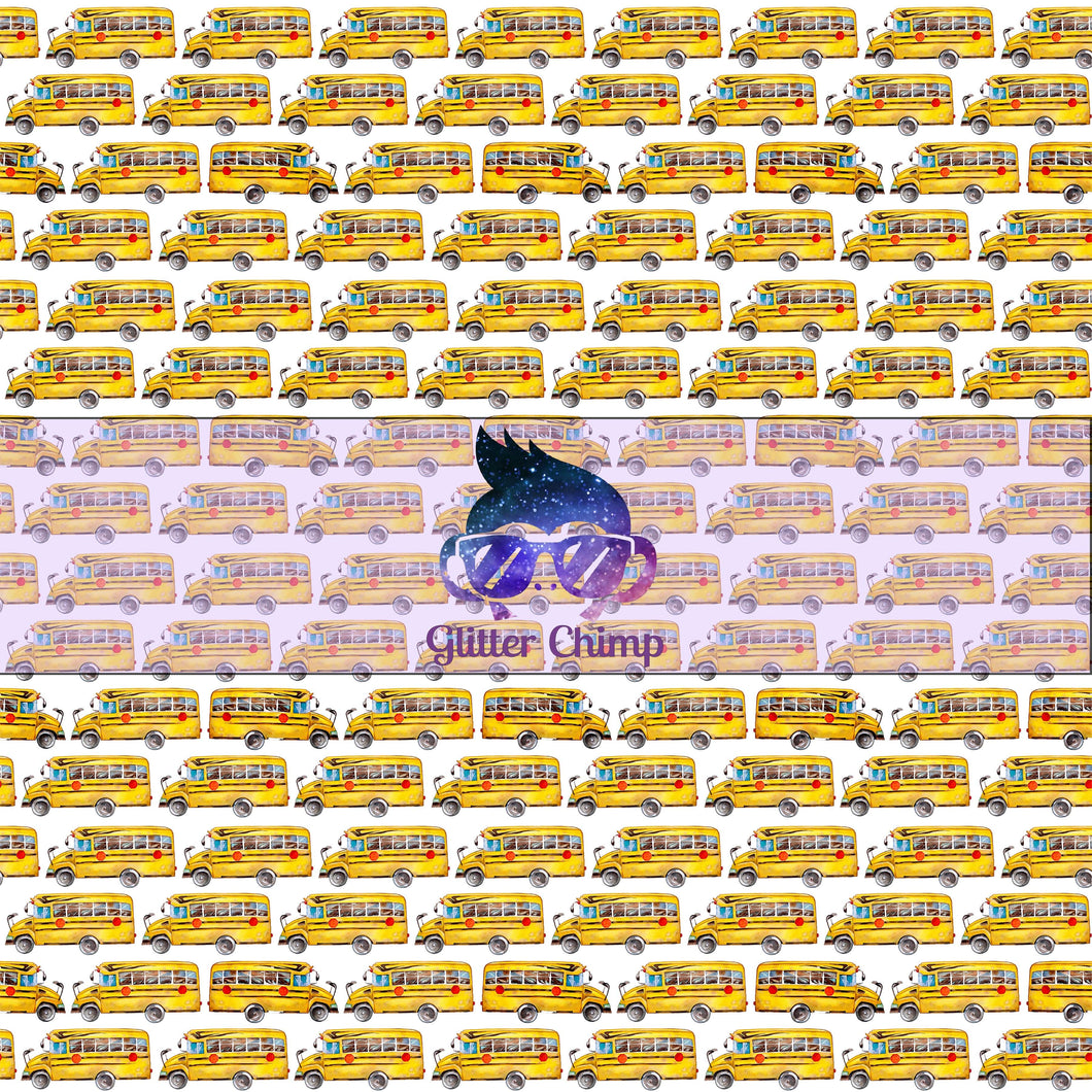 Glitter Chimp Adhesive Vinyl - School Bus Pattern