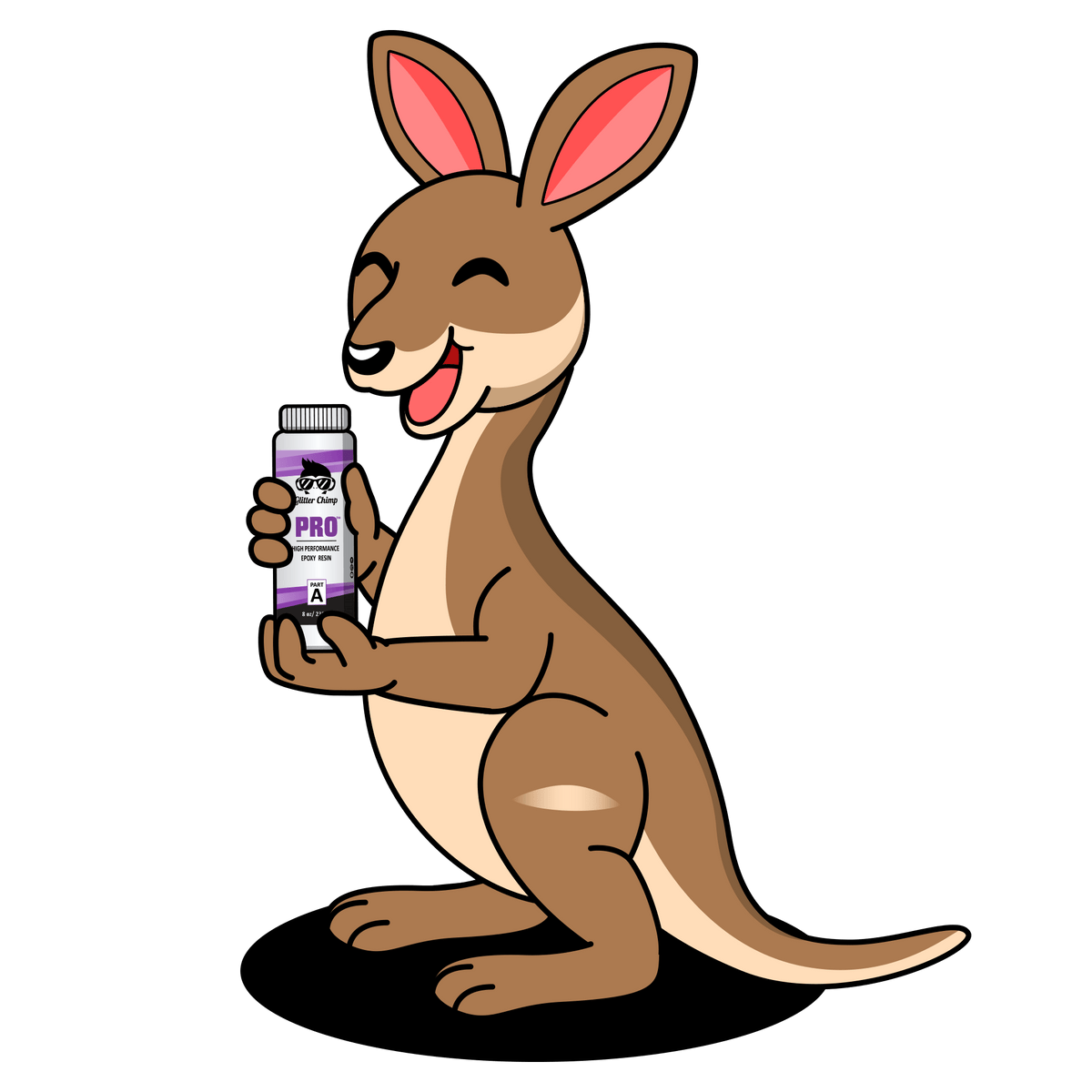 **Scooter Epoxy Decal** Glitter Chimp