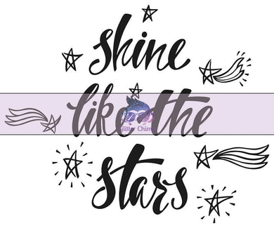 Glitter Chimp Adhesive Vinyl Decal - Shine Like The Stars - 3