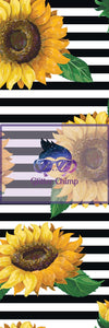Glitter Chimp Vinyl Pen Wrap - Sunflower Stripes - 4.75"x1.5" - Vinyl