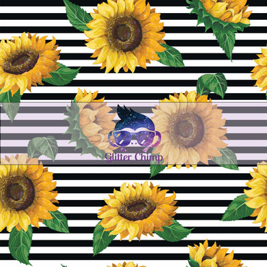 Glitter Chimp Adhesive Vinyl - Sunflower With Stripes