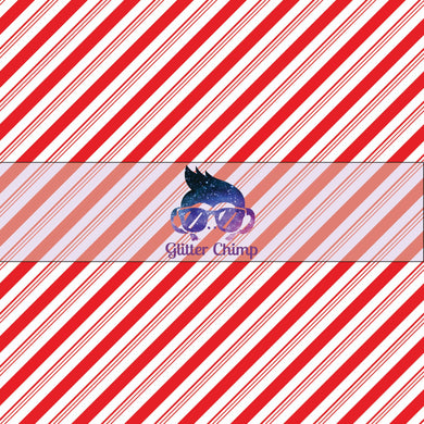 Glitter Chimp Adhesive Vinyl - Traditional Candy Cane Pattern