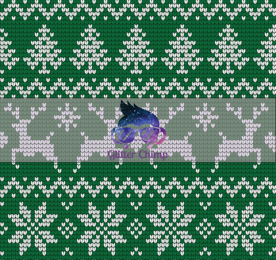 Glitter Chimp Adhesive Vinyl - Ugly Christmas Sweater - Green