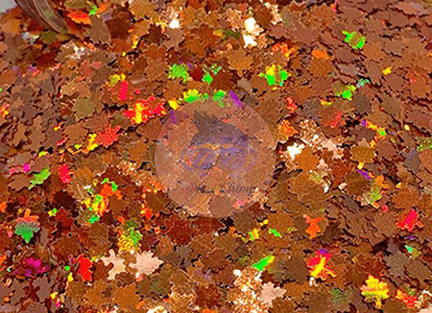 Copper Leaves - Holographic Shape Glitter -  1 oz