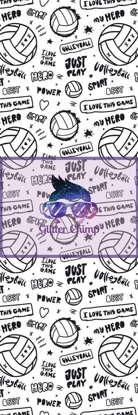 Glitter Chimp Vinyl Pen Wrap - Volleyball - 4.75