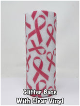 Load image into Gallery viewer, Glitter Chimp Adhesive Vinyl - Breast Cancer Ribbon Pattern