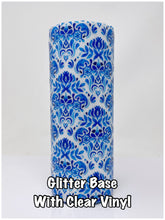 Load image into Gallery viewer, Glitter Chimp Adhesive Vinyl - Blue &amp; White Pattern