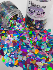 Get Lit - Holographic Shape Glitter -  1 oz