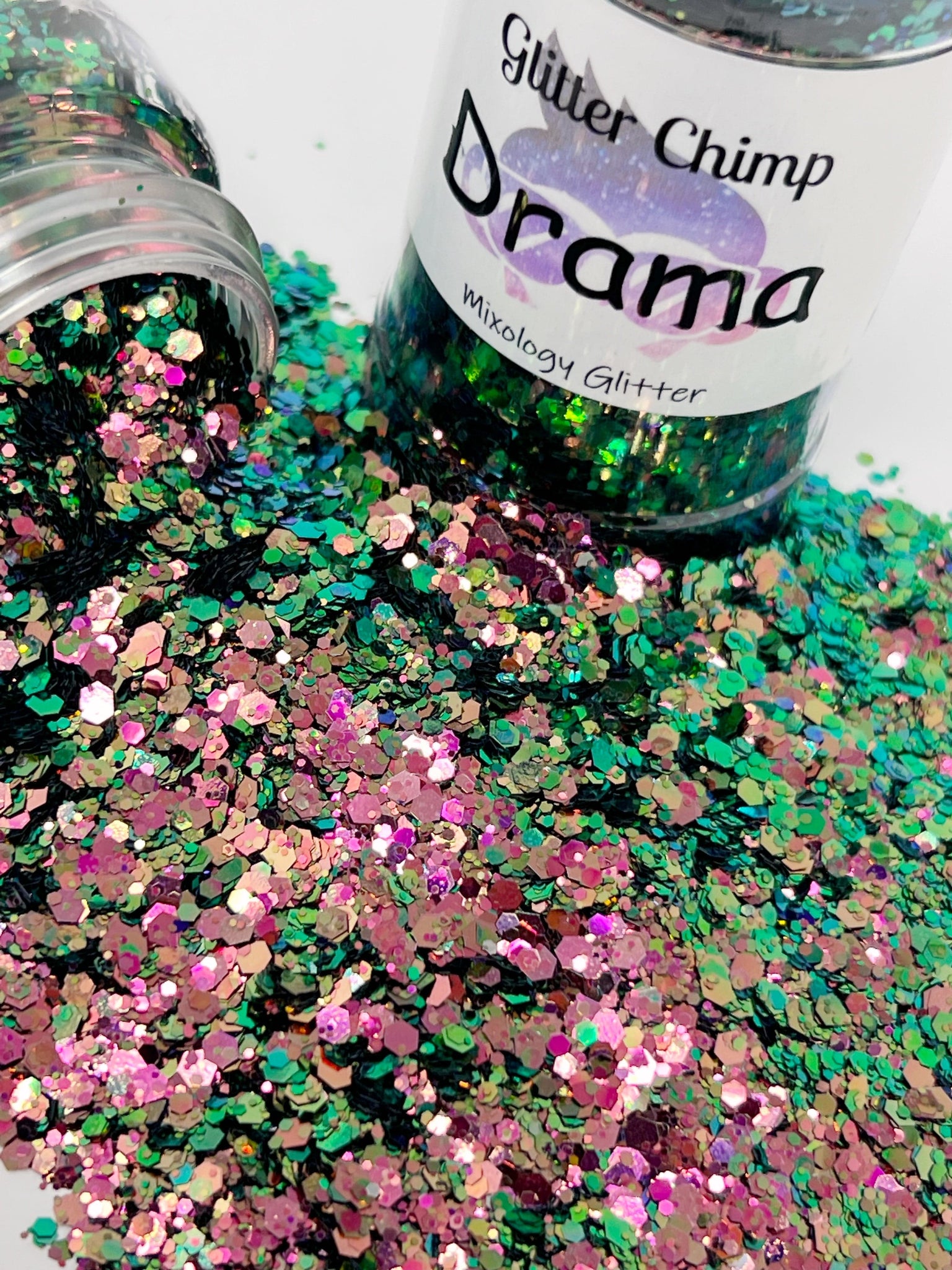 Green Color Changing Drink Glitter