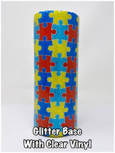 Load image into Gallery viewer, Glitter Chimp Adhesive Vinyl - Autism Puzzle Pattern