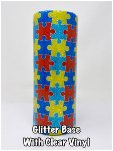 Glitter Chimp Adhesive Vinyl - Autism Puzzle Pattern