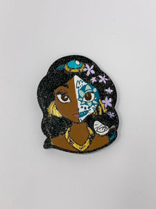 Jasmine Sugar Skull Silicone Mold - Badge Reel/Grippy Chimp