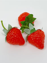 Load image into Gallery viewer, Faux Strawberries - 3 Pack - Faux Craft Toppings