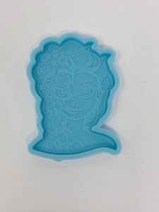Elsa Sugar Skull Silicone Mold - Badge Reel/Grippy Chimp Attachment