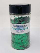 Load image into Gallery viewer, Awareness Ribbon Green - Shape Glitter -  1 oz