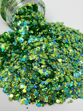 Unforgettable - Chunky Blue Glitter - Green Glitter - Chunky Glitter Mix -  Color Shifting Glitter - Polyester Glitter - Glitter