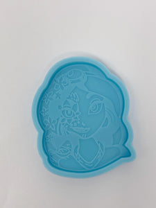 Jasmine Sugar Skull Silicone Mold - Badge Reel/Grippy Chimp Attachment