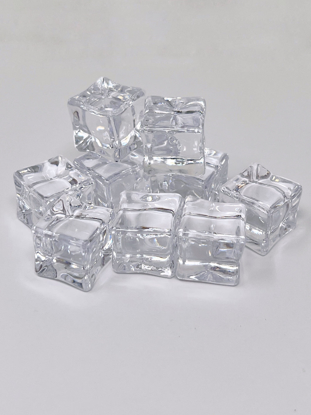 Faux Ice Cubes - 10 Pack - Faux Craft Toppings
