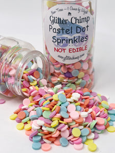 Pastel Dot Sprinkles - Faux Craft Toppings